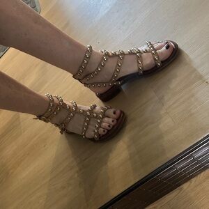 Sam Edelman Gold Studded Sandals